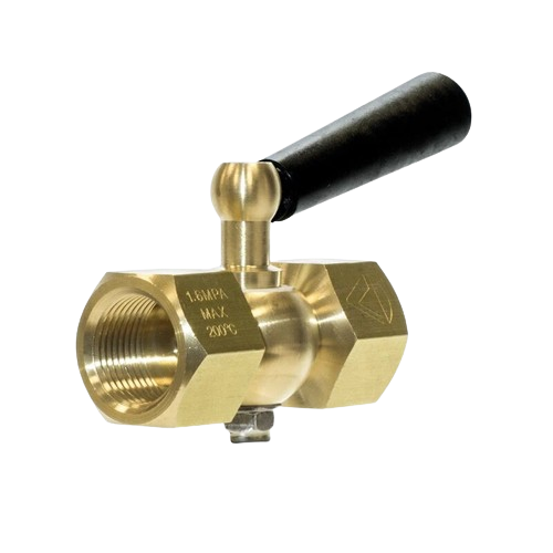 Кран триходовий латунний муфтовий (М20x1,5 G1/2  Ру=25 Тр=200°С)