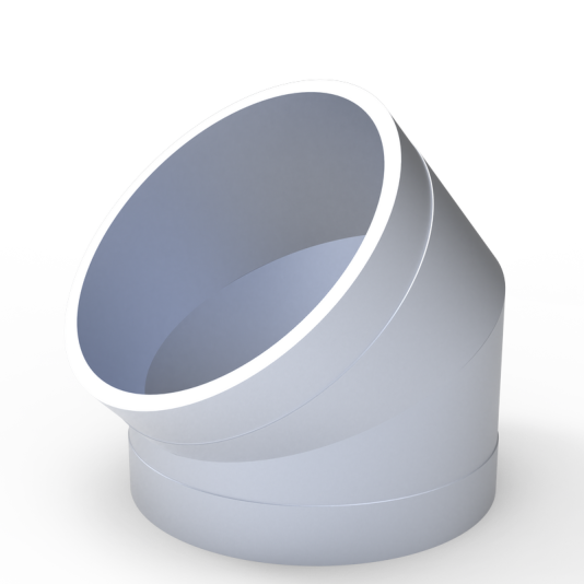 Коліно 45° к/к 0,8мм, сталь 304